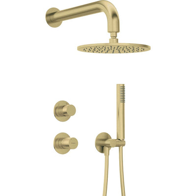 Silia Hexa Concealed shower set, with a shower head - brushed gold - NHS_R9YK - Deante Product
