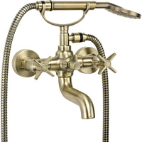 Temisto Bath mixer, with shower set - brass - BQT_M11D - Deante Kitchen Tap