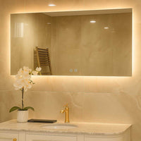 Rectangle 120x60cm LED Backlit Mirror | Smart Touch, Colour Changing & Demister - Bathroom Store Ireland
