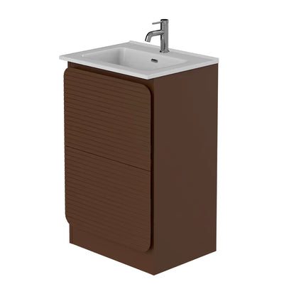 Rían Chocolate Brown Floor Standing Unit & Basin