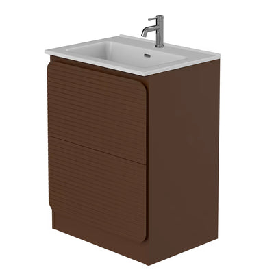Rían Chocolate Brown Floor Standing Unit & Basin