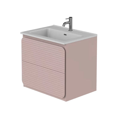 Rían Mauve Pink Wall Hung Unit & Basin