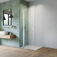 Radaway Nes Brushed Gold Walk-In KDD II Shower Panel - brushed-gold Left - Radaway