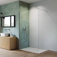 Radaway Nes Walk-In II Frameless Shower Panel - chrome 680mm - Radaway