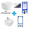 Apex Toilet and Bidet Set with Installation Frames