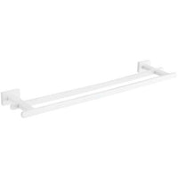 Arno Double Towel Rail - White - Bathroom Store Ireland