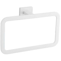 Arno Round Single Towel Ring - White - Bathroom Store Ireland