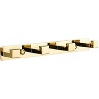 Four Hook Towel Rail - Square - Gold - Bathroom Store Ireland