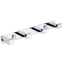 Four Hook Towel Rail - Square - Chrome - Bathroom Store Ireland