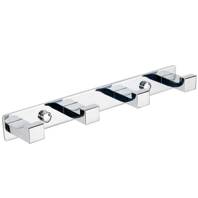 Four Hook Towel Rail - Square - Chrome - Bathroom Store Ireland