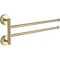 Double Rotating Towel Rail - Gold - Bathroom Store Ireland