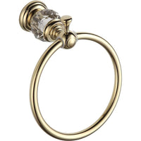 Estela Single Round Towel Ring - Gold - Bathroom Store Ireland