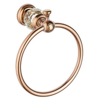 Estela Single Round Towel Ring - Rose Gold - Bathroom Store Ireland