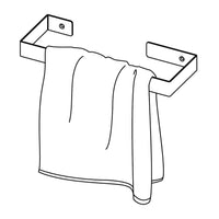Mokko Wall-mounted hanger for towels - 30 cm - nero - Deante