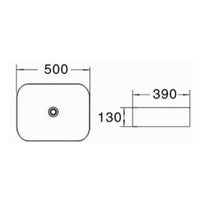 Mexen Carla Countertop Washbasin - Dimensions