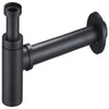 Black Matt Basin Round Bottle Trap