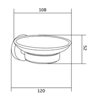 Dimensions of Mexen Remo Frosted Soap Dish