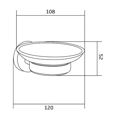 Dimensions of Mexen Remo Frosted Soap Dish