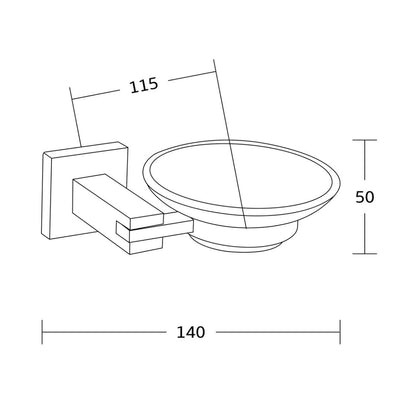 Dimensions of Mexen Vane Soap Dish