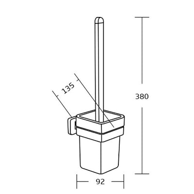 Dimensions of Mexen Asis Toilet Brush