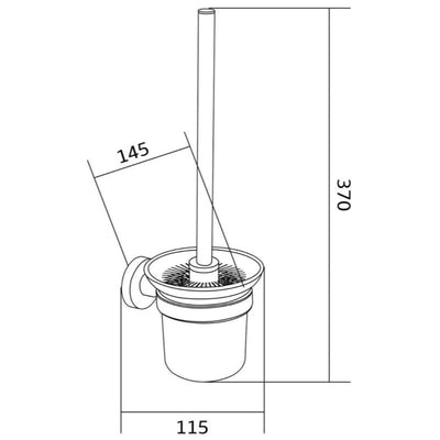 Dimensions of Mexen Remo Toilet Brush