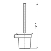 Dimensions of Brushed Gold Toilet Brush