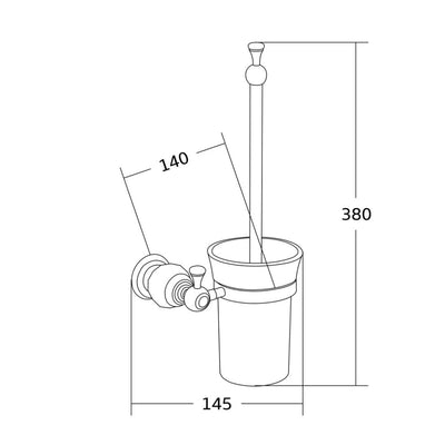 Dimensions of Mexen Estela Toilet Brush
