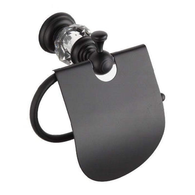 Mexen Estela Toilet Roll Holder With a Flap - Black