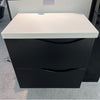 Colorado 60 Matt Black Vanity Unit & White Countertop