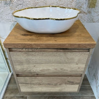 Minnesota 60 Wood Vanity Unit & Oak Countertop