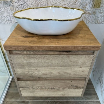 Minnesota 60 Wood Vanity Unit & Oak Countertop