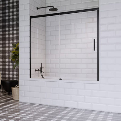 Radaway Idea PN DWJ Sliding Bath Screen - Black