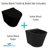 Galve Black Toilet & Bidet Set 