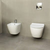 Sofi Slim Wall Hung Toilet + Bidet Set in Bathroom