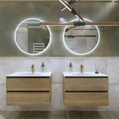 Lavita Minnesota Wood Black Vanity Unit & Minnesota Basin in Bathroom