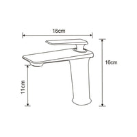 Mexen Purus Basin Mixer Low White/Gold Dimensions
