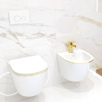 Sofi Gold Line Bidet in Bathroom 