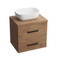 Kai Wood Vanity Unit & Countertop - 600mm Oak - Bathroom Store Ireland