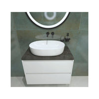 Finn White Vanity Unit & Countertop - 600mm Graphite - Bathroom Store Ireland