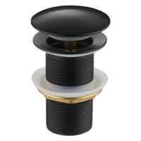 Black Mat Click Clack - Basin Plug - Slotted - Bathroom Store Ireland