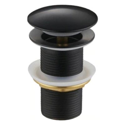 Black Mat Click Clack - Basin Plug - Slotted - Bathroom Store Ireland