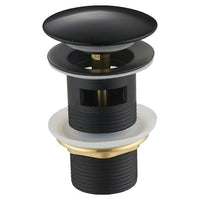 Black Mat Click Clack - Basin Plug - Unslotted - Bathroom Store Ireland
