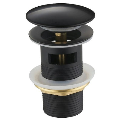 Black Mat Click Clack - Basin Plug - Unslotted - Bathroom Store Ireland