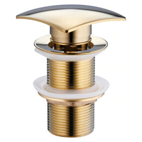 Square Gold Click Clack - Slotted - Bathroom Store Ireland