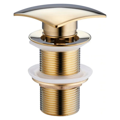 Square Gold Click Clack - Slotted - Bathroom Store Ireland
