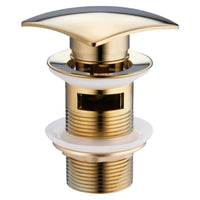 Square Gold Click Clack - Unslotted - Bathroom Store Ireland