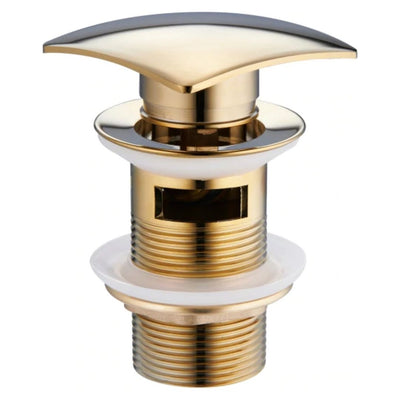 Square Gold Click Clack - Unslotted - Bathroom Store Ireland