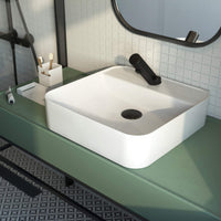 Hiacynt New Ceramic washbasin wall-mounted/countertop - white - Deante