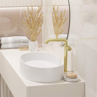 Silia Granite washbasin oval - alabaster - Deante