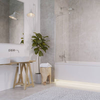 Radaway Idea PNJ II Chrome Bath Screen in Bathroom 